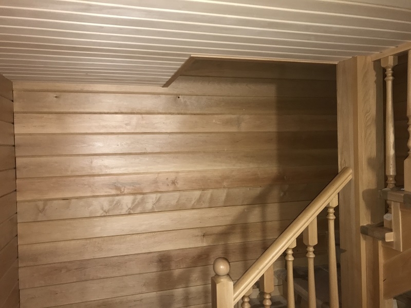 Входная группа и отдека стен ольха